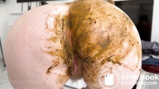 Crazy french girl playing with her shit