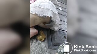 Drunk girl panty poop
