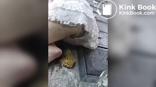 Drunk girl panty poop