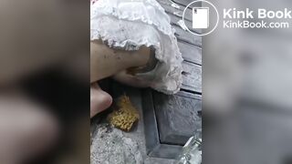 Drunk girl panty poop