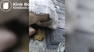 Drunk girl panty poop