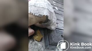 Drunk girl panty poop