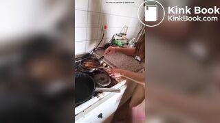 She cooks her own shit