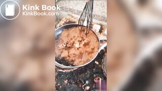 She cooks her own shit