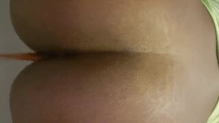 Ebony Liquid diarrhea on the toilet Good Butt view