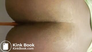 Ebony Liquid diarrhea on the toilet Good Butt view