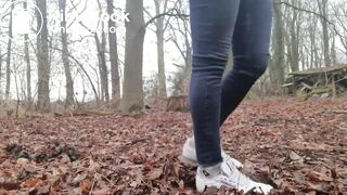 Milf shits in the forest