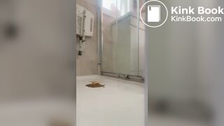 Chubby girl poops and smears - video 2