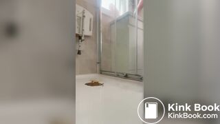 Chubby girl poops and smears - video 2