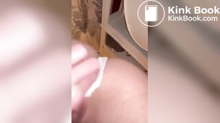 Fat ass naked shit