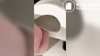 Pretty girl pooping on toilet - video 11