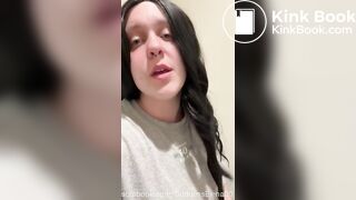 Pretty girl pooping on toilet - video 11