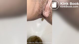 Dirty mommy pooping on toilet - video 7