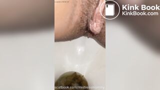 Dirty mommy pooping on toilet - video 7