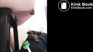 Indian Mistress uses human toilet slave