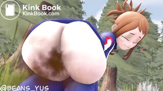 Ochako fart and poop in woods