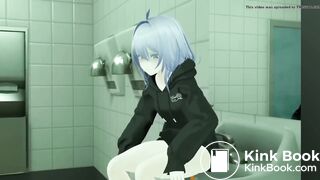 VR girl has fart and dirrahea