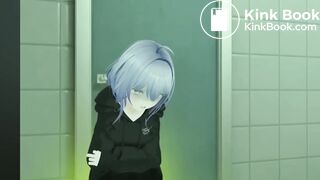 VR girl has fart and dirrahea