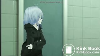VR girl has fart and dirrahea