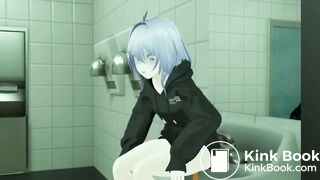VR girl has fart and dirrahea