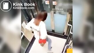 Girl poops diarrhea in Elevator