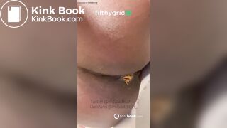 Ebony girl pooping on toilet - video 20