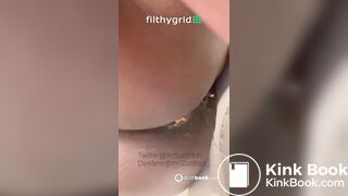 Ebony girl pooping on toilet - video 20