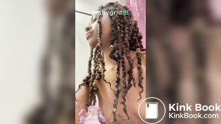 sexy skinny ebony toilet dump