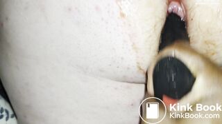 Bbw shitty anal play and foot job