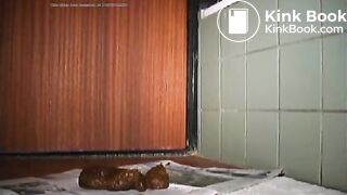 Girl dropped fat long turd