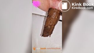Long turd on toilet!