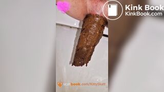 Long turd on toilet!