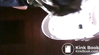 Asian girl pooping in night club toilet - 25