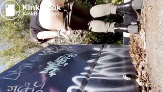 Girl shit outdoor - video 4