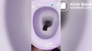 Girl pooping on toilet - video 373