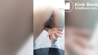 Girl Poo in hand