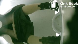 Asian girl pantypoop in night club toilet - 02