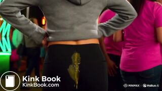 AI Blonde HOT girl mess in leggings