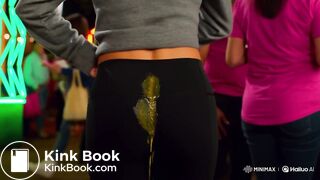 AI Blonde HOT girl mess in leggings