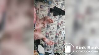 Russian girl poops on paper