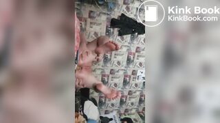 Russian girl poops on paper