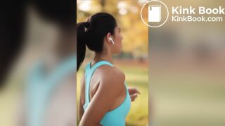 Jogger girl poops her grey leggings