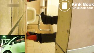 Asian girl pantypoop in night club toilet - 07