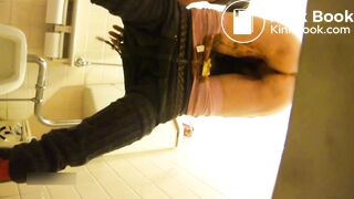 Asian girl pantypoop in night club toilet - 07