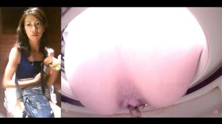 Asian girl pooping in night club toilet - 32