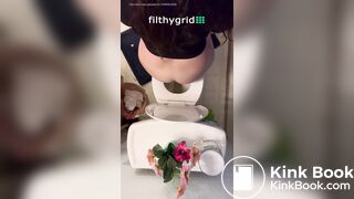 Above pov pooping