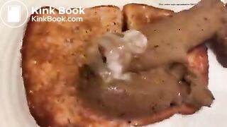 Scat queen cooks shit sandwich