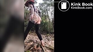 gir pooping and pissing outdoor