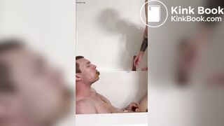 lucky guy eatting chocolate human