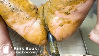 Hard anal smeared and hot